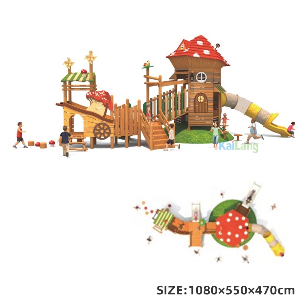 Forest Mushroom House Shape Wo - Outdoor Children'S Park 评论和价格