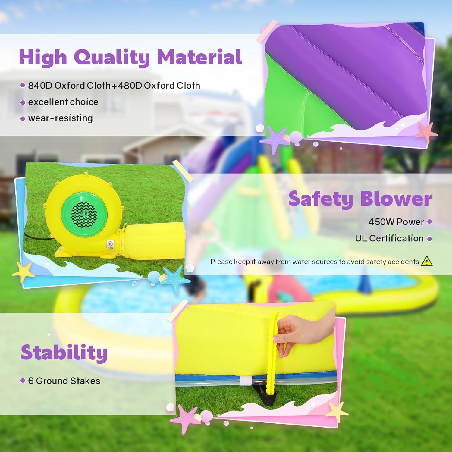 13x14FT Inflatable Bounce Hous - Kids Outdoor House 评论和价格