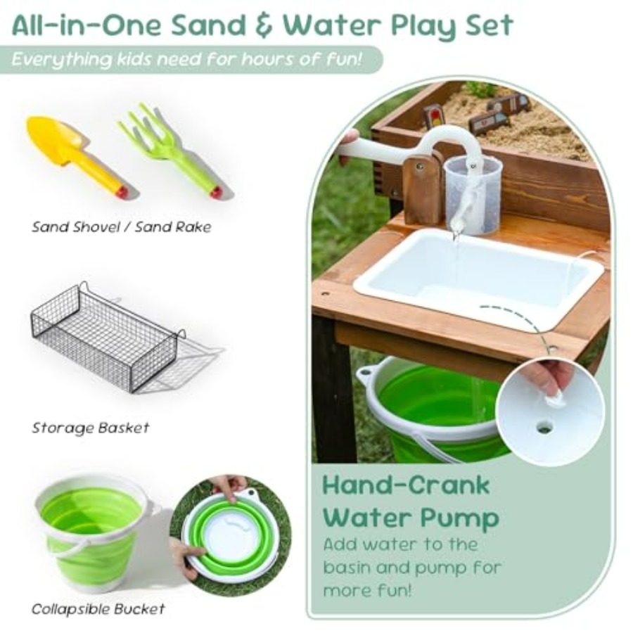 Outdoor wooden sand table for  - Kids Outdoor Activity Table 评论和价格