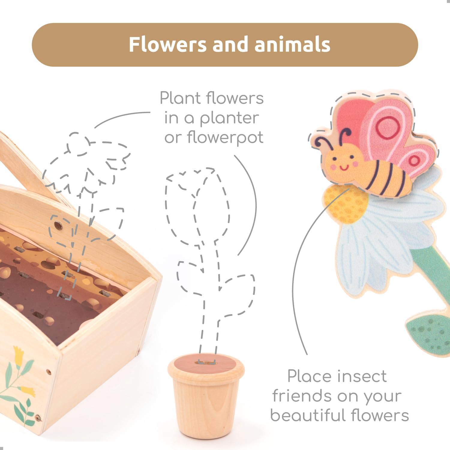 Wooden Garden Play Set – 30 Pc - Kids Outdoor Wooden Playset 评论和价格