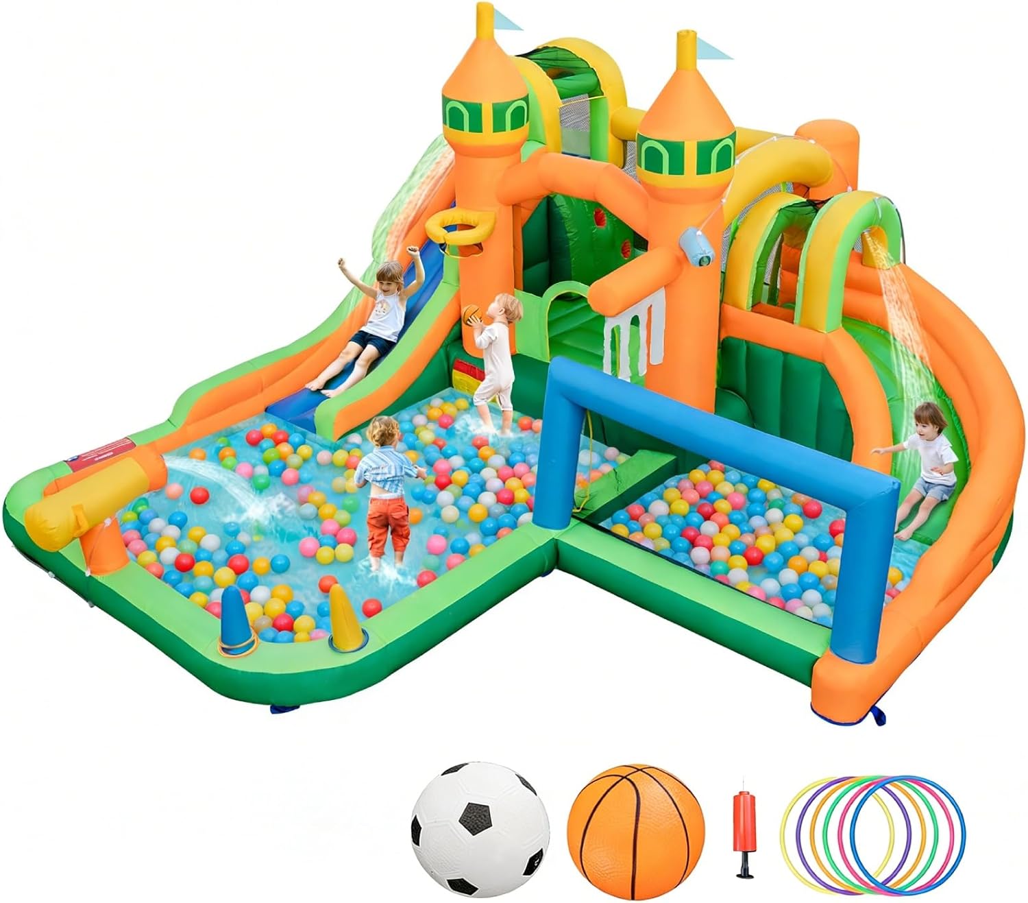 9-in-1 Inflatable Water Park B - Kids Outdoor House 评论和价格