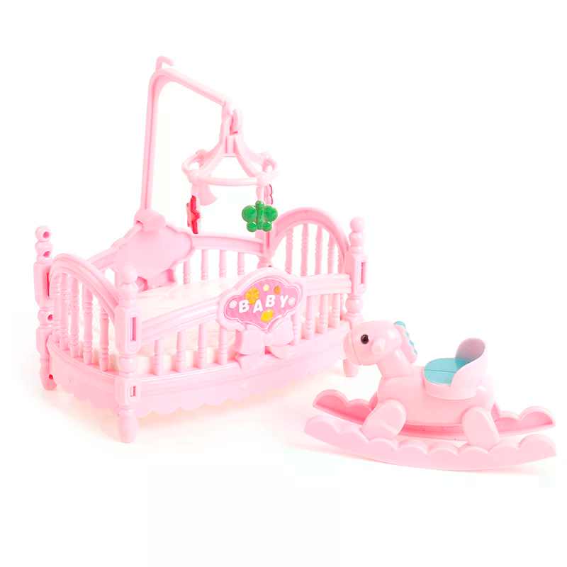 Miniature Crib Wooden Horse Se - Kids Outdoor Umbrella For Table 评论和价格