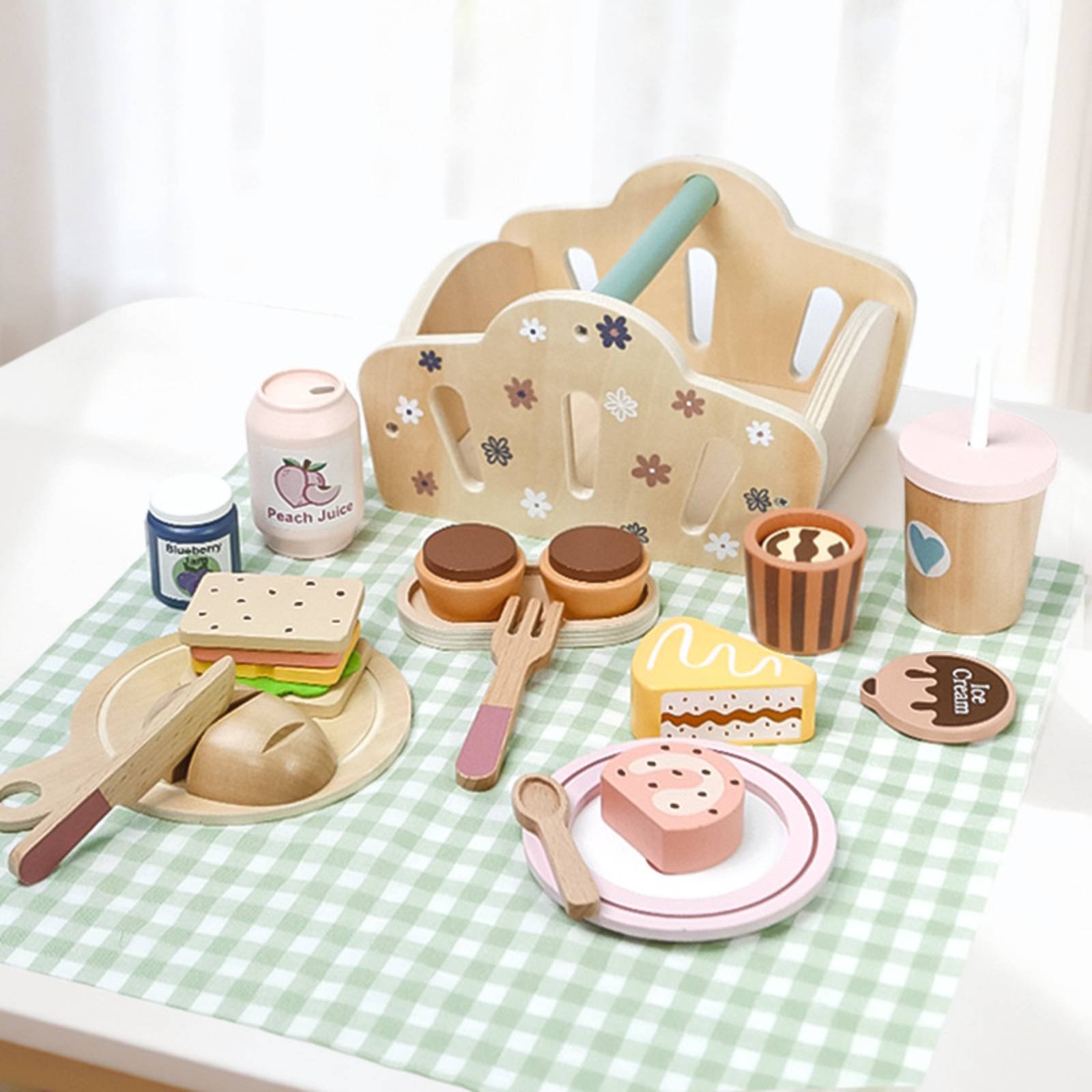 Wooden Outdoor Meal Basket Bas - Kids Outdoor Wooden Playset 评论和价格