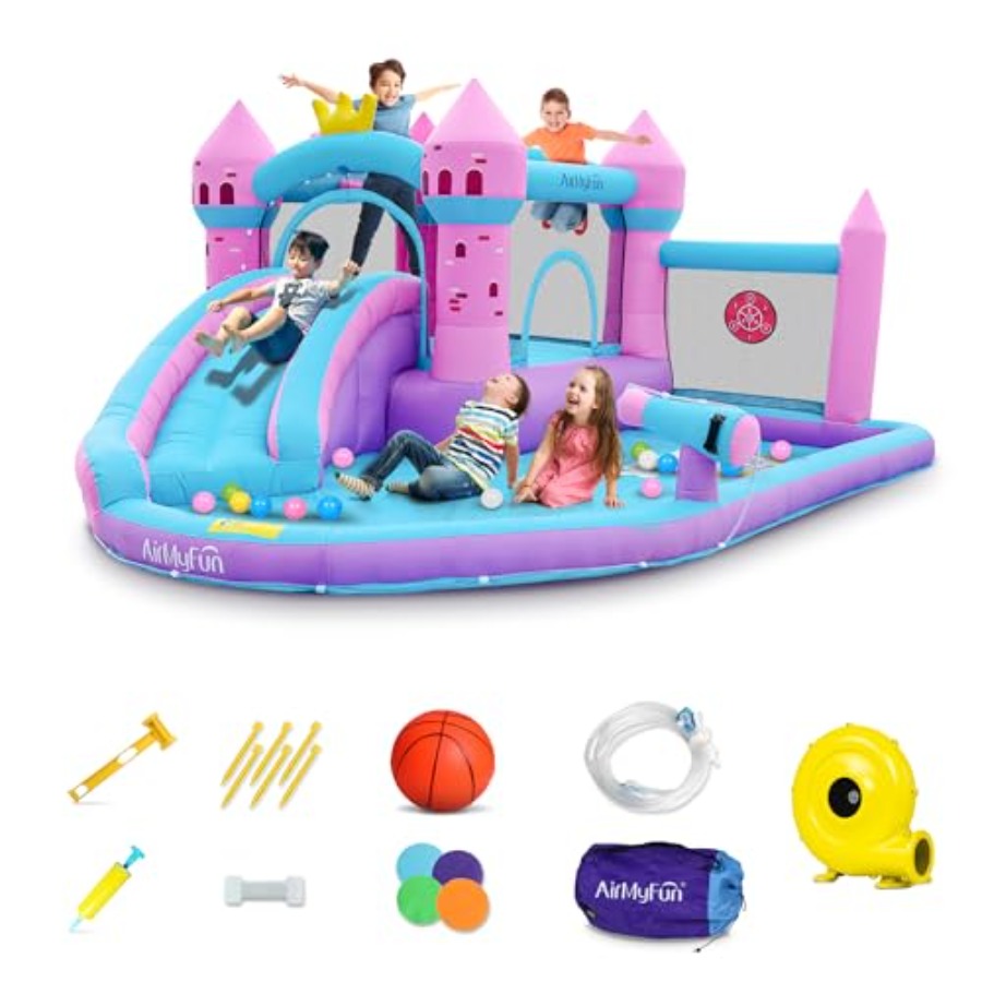 Backyard inflatable waterslide - Kids Outdoor House 评论和价格