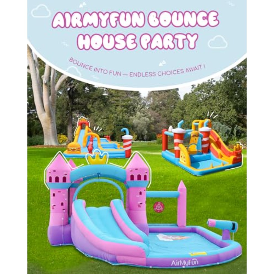 Backyard inflatable waterslide - Kids Outdoor House 评论和价格