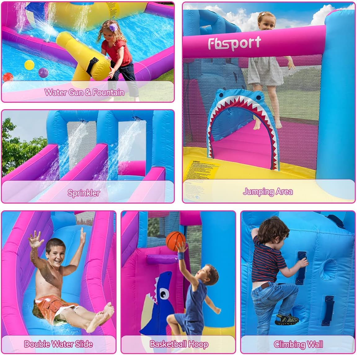 Twin Water Slides Inflatable B - Kids Outdoor House 评论和价格