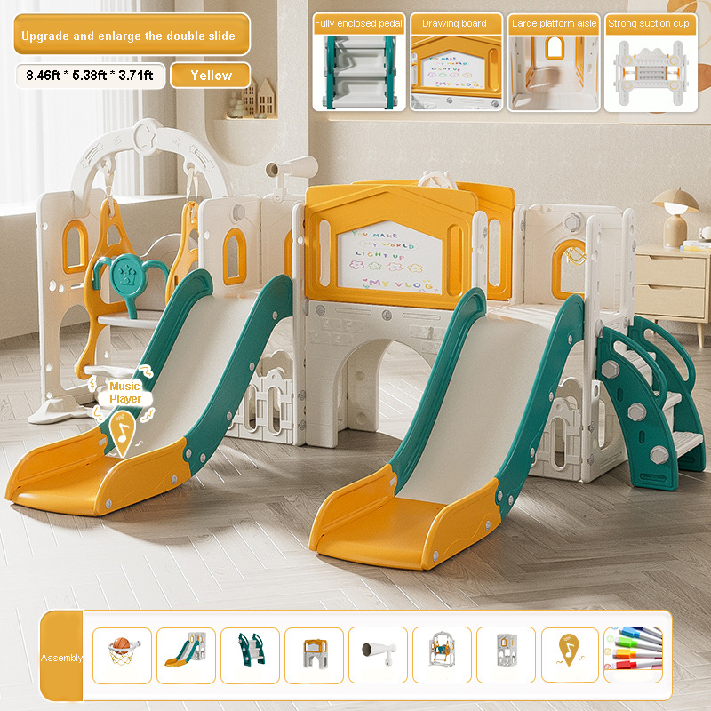 Double Slide Set Toddlers Indo - Kids Outdoor Tunnel 评论和价格