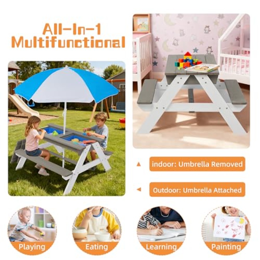 Outdoor backyard patio picnic  - Kids Outdoor Umbrella For Table 评论和价格